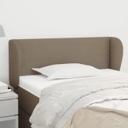 vidaXL Sänggavel med kanter taupe 103x23x78/88 cm tyg