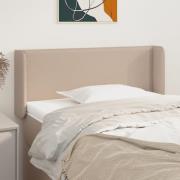 vidaXL Sänggavel med kanter cappuccino 103x16x78/88 cm konstläder
