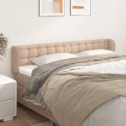vidaXL Sänggavel med kanter cappuccino 203x23x78/88 cm konstläder