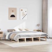 vidaXL Sängram utan madrass 200x200 cm massiv furu
