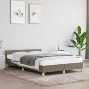 vidaXL Sängram utan madrass taupe 120x200 cm tyg