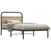 vidaXL Sängram utan madrass sonoma-ek 90x190 cm konstruerad trä