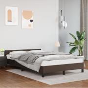 vidaXL Sängram med huvudgavel utan madrass brun 120x200 cm