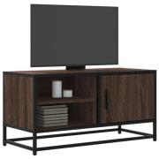 vidaXL Tv-bänk brun ek 80x34,5x40 cm konstruerat trä och metall