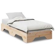 vidaXL Sängram utan madrass stapelbar 80x200 cm massivt trä