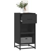 vidaXL Skänk svart 35,5x35x76 cm konstruerat trä och metall