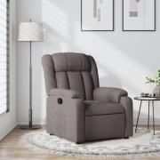 vidaXL Reclinerfåtölj taupe tyg