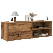 vidaXL TV-bänk åldrat trä 120x34x37 cm konstruerat trä