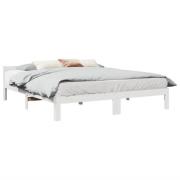 vidaXL Sängram utan madrass vit 180x200 cm massiv furu