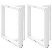 vidaXL Matbordsben T-formade 2 st vita 70x35x(72-73) cm stål