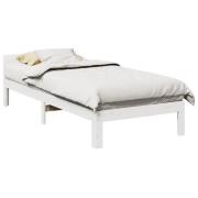 vidaXL Sängram utan madrass vit 80x200 cm massiv furu