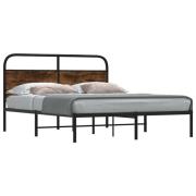 vidaXL Sängram utan madrass rökfärgad ek 140x190 cm konstruerad trä