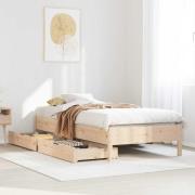 vidaXL Sängram utan madrass 100x200 cm massiv furu