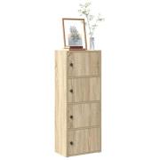 vidaXL Bokhylla sonoma-ek 40x24x102 cm konstruerat trä