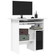 vidaXL Skrivbord vit högglans 80x45x74 cm konstruerat trä