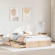 vidaXL Sängram utan madrass 120x190 cm massiv furu