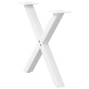 vidaXL Soffbordsben X-formade 2 st vita 60x(42-43) cm stål