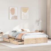 vidaXL Sängram utan madrass 120x200 cm massiv furu