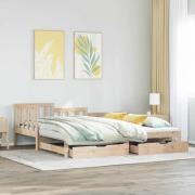 vidaXL Dagbädd utdragbar med lådor utan madrass 90x190 cm