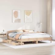 vidaXL Sängram utan madrass 200x200 cm massiv furu
