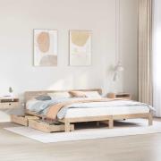 vidaXL Sängram utan madrass 180x200 cm massiv furu