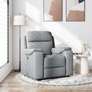 vidaXL Reclinerfåtölj ljusgrå tyg