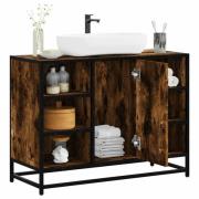 vidaXL Tvättställsskåp rökfärgad ek 80x33x60 cm konstruerat trä