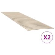 vidaXL Sängribborsättning med 48 ribbor 2 st 70x200 cm