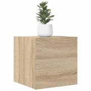 vidaXL Väggmonterad tv-bänk sonoma-ek 30,5x30x30 cm