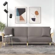 vidaXL Bäddsoffa med armstöd taupe tyg