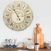 vidaXL Väggklocka flerfärgad 60 cm MDF