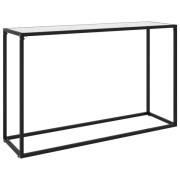 vidaXL Konsolbord vit 120x35x75 cm härdat glas