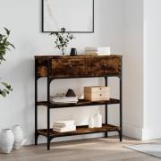 vidaXL Avlastningsbord rökfärgad ek 72,5x25x75 cm konstruerat trä