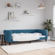 vidaXL Dagbädd blå 90x200 cm sammet