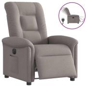 vidaXL Elektrisk reclinerfåtölj taupe tyg