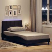 vidaXL Bed Frame without Mattress "Hanko" Dark Brown 100x200cm Fabric