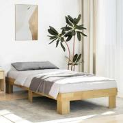vidaXL Sängram utan madrass 90x200 cm massivt trä ek