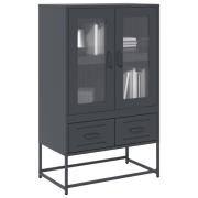 vidaXL Högskåp antracit 68x39x111,5 cm stål