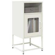 vidaXL Sängbord vit 36x39x78 cm kallvalsat stål