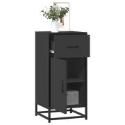 vidaXL Skänk svart 35,5x35x76 cm konstruerat trä och metall
