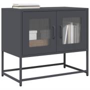 vidaXL TV-bänk antracit 68x39x60,5 cm kallvalsat stål
