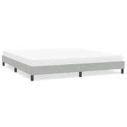 vidaXL Sängram utan madrass ljusgrå 200x210 cm sammet