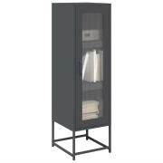 vidaXL Highboard antracit 36x39x123 cm kallvalsat stål