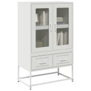 vidaXL Högskåp vit 68x39x111,5 cm stål