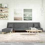 vidaXL L-formad soffa mörkgrå 255x140x70 cm tyg