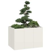 vidaXL Planteringskärl vit 120x80x80 cm stål