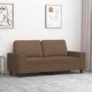 vidaXL 2-sitssoffa brun 140 cm tyg