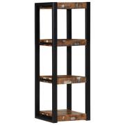 vidaXL Vägghylla flerfärgad 35x35x100 cm massivt trä återvunnet