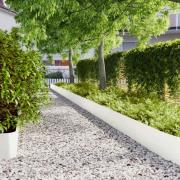 vidaXL Rabattkanter 10 st vit 25x103 cm kallvalsat stål