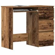 vidaXL Skrivbord gammalt trä 90x45x76 cm konstruerat trä